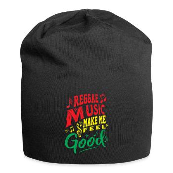 La musique reggae me fait me sentir bien - Bonnet en jersey - noir - Devant