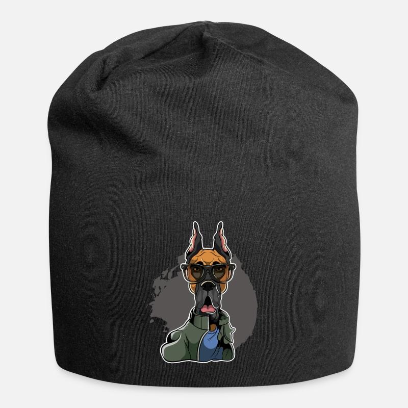 Great Dane - Dogue Allemand - Bonnet en jersey - noir