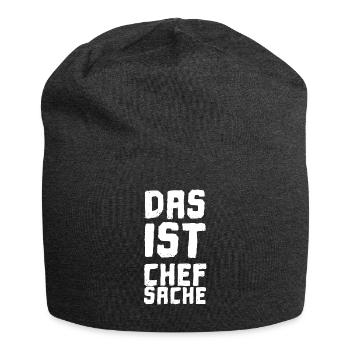 Chefsache - Chef Sache Cooler Spruch Boss Lustig - Jersey-Beanie - Anthrazit - Vorne