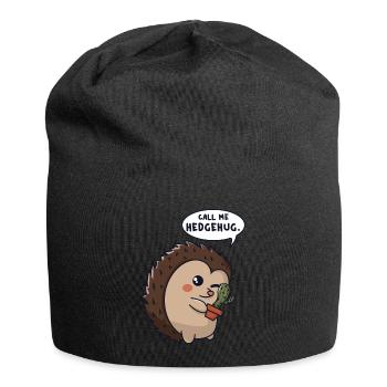 Hérisson câlins cactus - Bonnet en jersey - noir - Devant