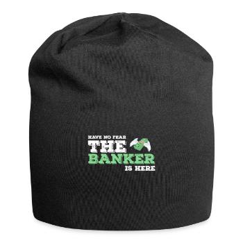 Banker Bankier Bankkaufmann Bank Geschenkidee - Jersey-Beanie - Schwarz - Vorne
