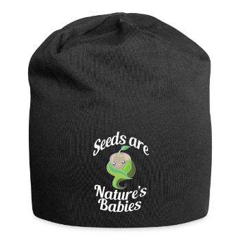 Natur retten die Welt retten die Erde schützen - Jersey-Beanie - Schwarz - Vorne
