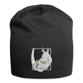 Dessin animé Rhino Zoo Fils Fille Cadeau Rhino - Bonnet en jersey - noir - Devant