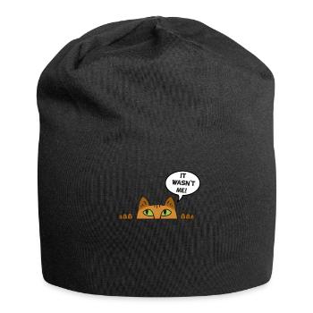 Cadeau chat perso coquin maine coon persan - Bonnet en jersey - noir - Devant