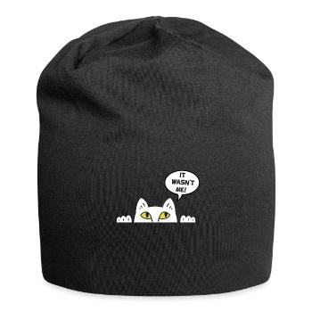 Cadeau chat perso coquin maine coon persan - Bonnet en jersey - noir - Devant