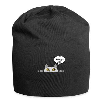 Cadeau chat perso coquin maine coon persan - Bonnet en jersey - noir - Devant