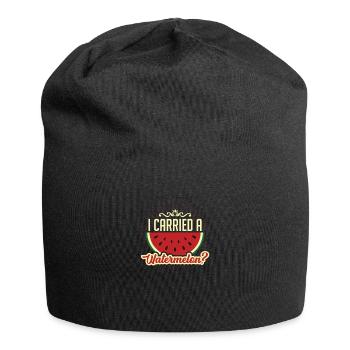 I Wore A Watermelon Shirt & Gift - Jersey Beanie - black - Front