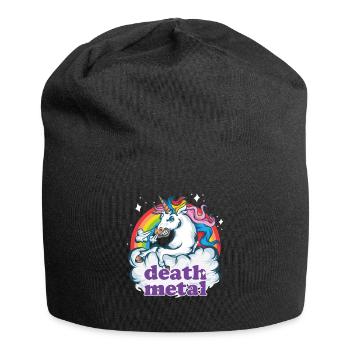 Death Metal Einhorn Geschenk Heavy Musik Unicorn - Jersey-Beanie - Schwarz - Vorne