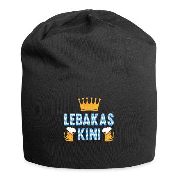 Lebakas Leberkäse Kini Bayern Geschenk König Bier - Jersey-Beanie - Schwarz - Vorne