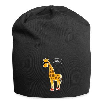 Zoo d'animaux girafe Lunettes de soleil d'été drôles - Bonnet en jersey - noir - Devant