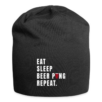 Beerpong Beer pong - cadeau de chemise de bière pong - Bonnet en jersey - noir - Devant