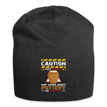 Töpfer - Jersey-Beanie - Anthrazit - Vorne