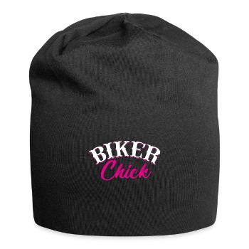 Biker Motorrad - Jersey-Beanie - Schwarz - Vorne