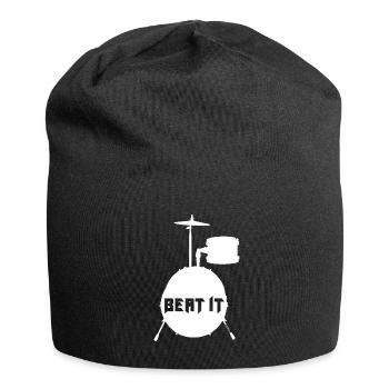 Geschenk Schlagzeuger Drummer Schlagzeugspieler - Jersey-Beanie - Schwarz - Vorne