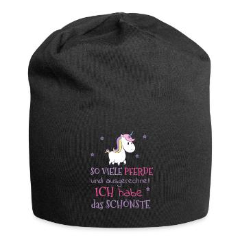 J’ai le plus beau cheval - Bonnet en jersey - noir - Devant
