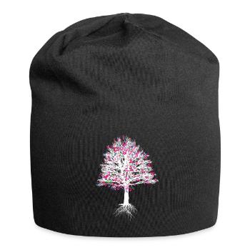 Baum mit Noten Geschenk Natur Musiker Shirt Musik - Jersey-Beanie - Schwarz - Vorne