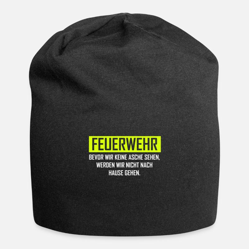 Freiwillige Feuerwehr Asche Geschenkidee - Jersey-Beanie - Schwarz