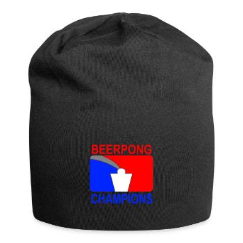Beerpong Champions idée cadeau - Bonnet en jersey - noir - Devant