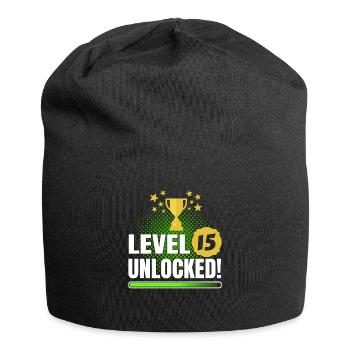 15. Geburtstag Zocker Gamer Level 15 Tshirt - Jersey-Beanie - Schwarz - Vorne