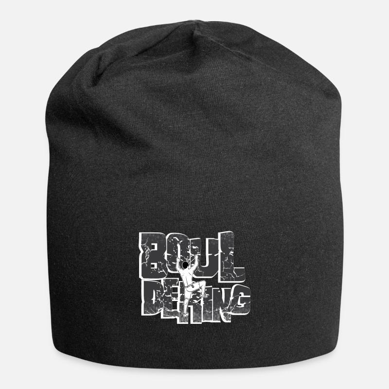 Bouldern - Jersey-Beanie - Schwarz