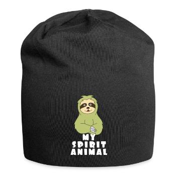 Cute Sloth Tshirt Design My Spirit Animal - Jersey Beanie - black - Front