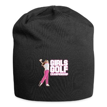Girls Golf Championship Tshirt Design - Jersey Beanie - black - Front