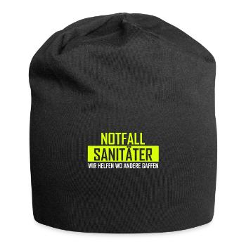 Emergency Paramedics Help where other gazes gawk - Jersey Beanie - black - Front