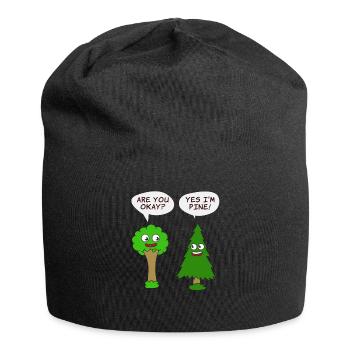 Belle conception de T-shirt d'arbre de nature êtes-vous d'accord? - Bonnet en jersey - noir - Devant