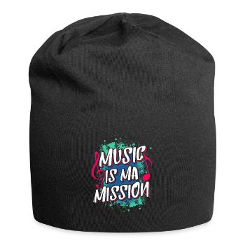 la musique est ma mission - Bonnet en jersey - noir - Devant