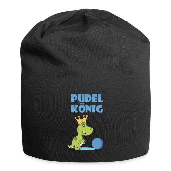 Pudelkoenig - Pudelkönig Kegeln T-Shirt - Jersey-Beanie - Schwarz - Vorne
