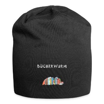 Buch Buch Bücher Bücher lesen Bücherwurm Buch - Jersey-Beanie - Schwarz - Vorne