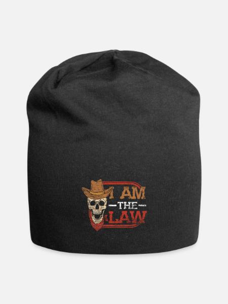 Cowboy Wild West États-Unis Horse Sheriff Law - Bonnet en jersey - noir