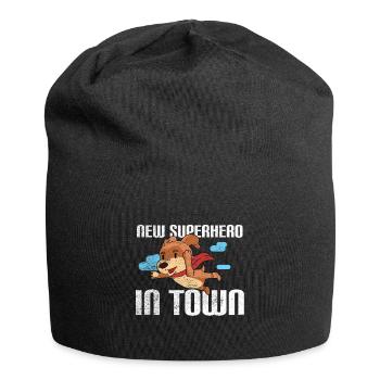 Nouveau super-héros en ville - Bonnet en jersey - noir - Devant