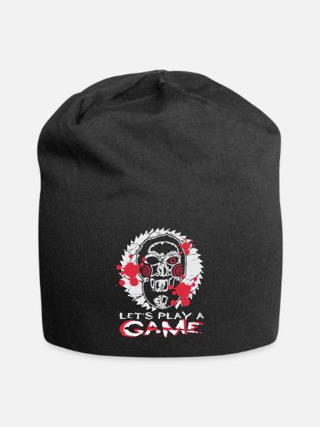 Horror doll, gift, horror, game, horror clown - Jersey Beanie - black