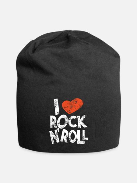I love rock and roll - Jersey Beanie - black