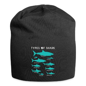 Types de cadeaux de chemise de requin styles de requin - Bonnet en jersey - noir - Devant