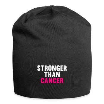 Stärker als Krebs! - Geschenk - Jersey-Beanie - Schwarz - Vorne