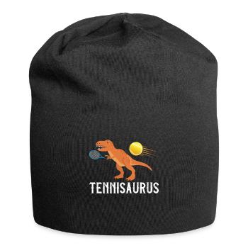 Tennis Dino Saurus Funny Dino - Jersey-Beanie - Schwarz - Vorne