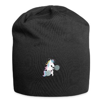 Funny Unicorn Gym - Jersey Beanie - black - Front