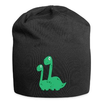 Dinosaurier Familie Titanosauria - Jersey-Beanie - Schwarz - Vorne