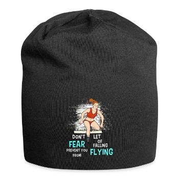 Athlétisme sport saut en hauteur haies fitness - Bonnet en jersey - noir - Devant