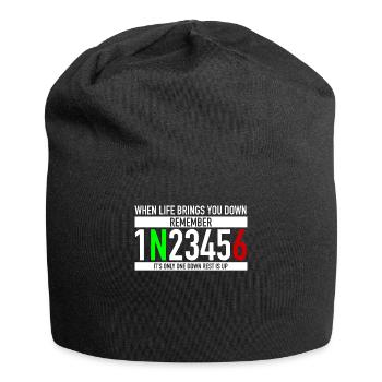 When Life Brings You Down 1N23456 - Jersey Beanie - black - Front