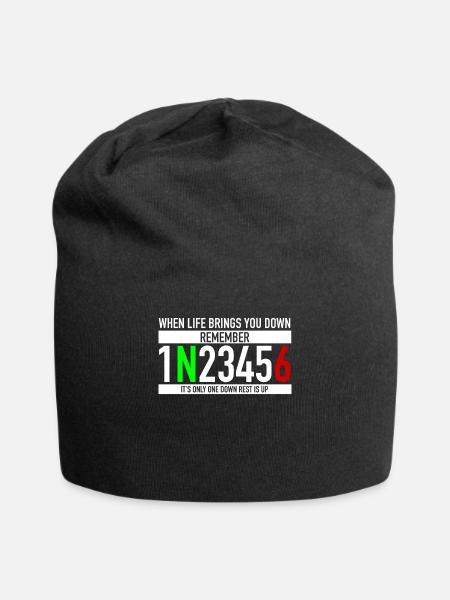 When Life Brings You Down 1N23456 - Jersey Beanie - black