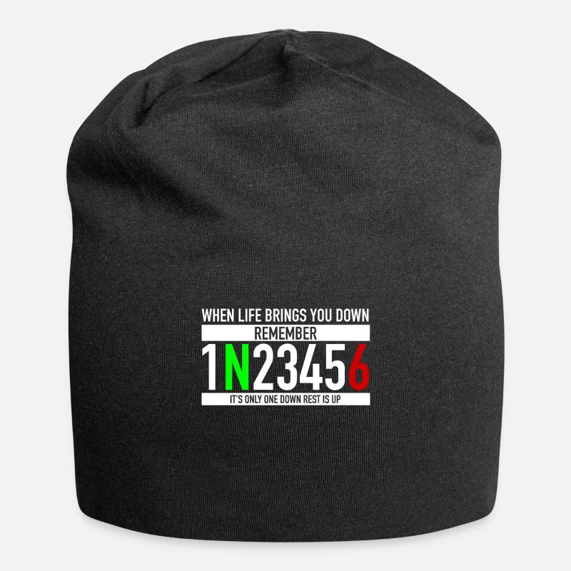 When Life Brings You Down 1N23456 - Jersey Beanie - black