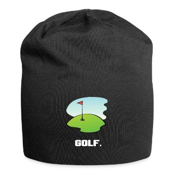 Golfer Golf Golfing - Jersey Beanie - black - Front
