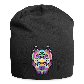 Bully Pit Bull Terrier Wasserfarbe Geschenk - Jersey-Beanie - Schwarz - Vorne