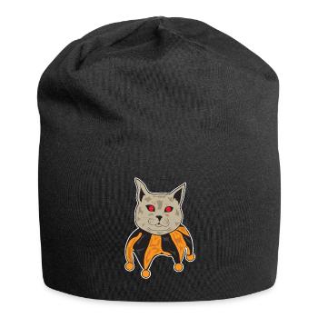 Halloween cat - Jersey Beanie - black - Front