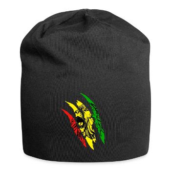 Lion Of Judah Reggae Musik Rastafari Jamaika Löwe - Jersey-Beanie - Schwarz - Vorne