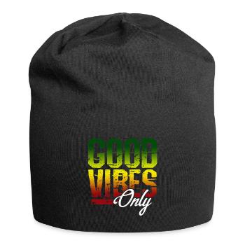 Good Vibes seulement - Reggae Music Jamaïque Rasta Dub - Bonnet en jersey - noir - Devant