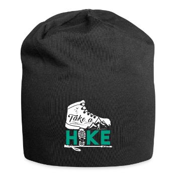 Take a Hike Geschenk Wandern Wanderung Berg - Jersey-Beanie - Schwarz - Vorne